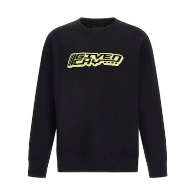 Givenchy FW22 Black Logo Print Crewneck Pullover Sweatshirt Mens BMJ0GG3Y78-001