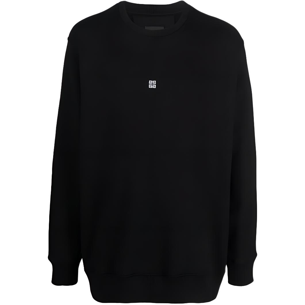 Givenchy FW22 Black Logo Print Crewneck Sweatshirt BMJ0GV3Y78-001