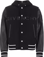 Givenchy FW22 Black Pilot Jacket with Logo Print and Single Button Closure BM00XX6Y16-001 Givenchy FW22 Black Pilot Jacket with Logo Print and Single Button Closure BM00XX6Y16-001