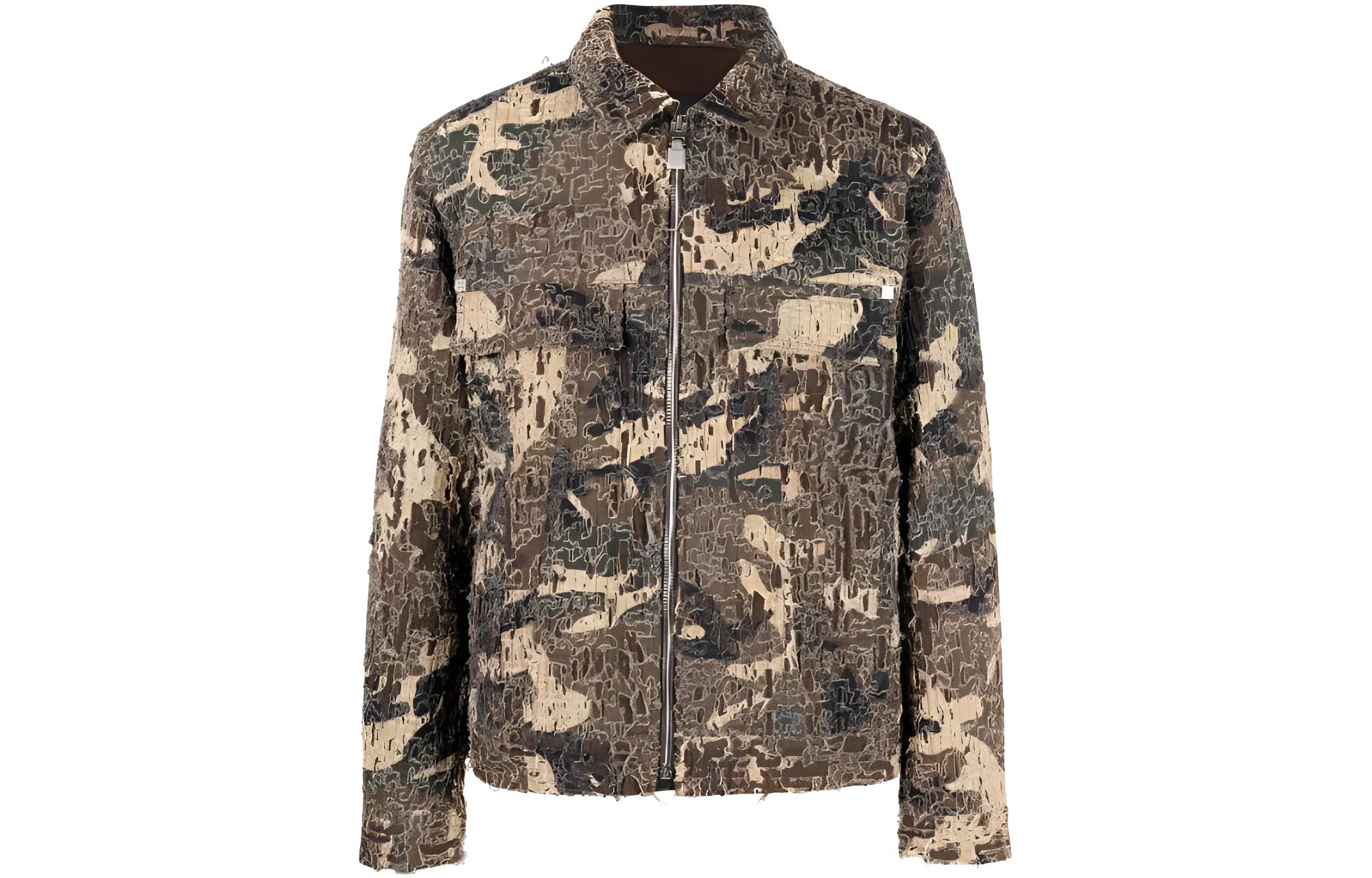 Givenchy FW22 Camo Print Full-Zip Jacket Brown BM00VA5Y2V-232
