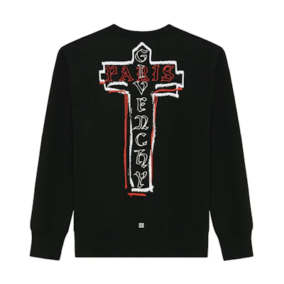 Givenchy FW22 Cross Geometric Letter Print Sweatshirt Black Men’s BMJ0GR3Y78-001