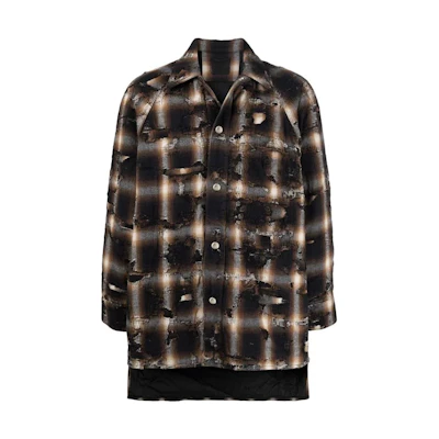 Givenchy FW22 Distressed Asymmetric Plaid Jacket Black Men’s BM00VC50Q7-009