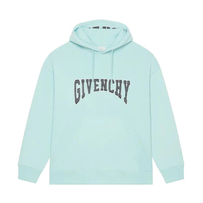 Givenchy FW22 Gem Blue Letter Patch Hoodie BMJ0HC3Y7M-466