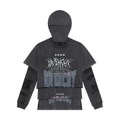 Givenchy FW22 Layered Turtleneck Pullover Tee Grey Men BM71FC3Y8T-020
