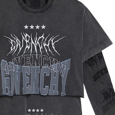 紀梵希FW22層次感高領套頭灰色男士T恤 BM71FC3Y8T-020 Sizing 紀梵希FW22層次感高領套頭灰色男士T恤 BM71FC3Y8T-020