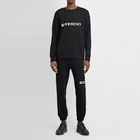 Sudadera Negra Givenchy FW22 con Estampado de Letras Crewneck Pullover. BMJ0HA3YAC-001 Lookbook Sudadera Negra Givenchy FW22 con Estampado de Letras Crewneck Pullover. BMJ0HA3YAC-001