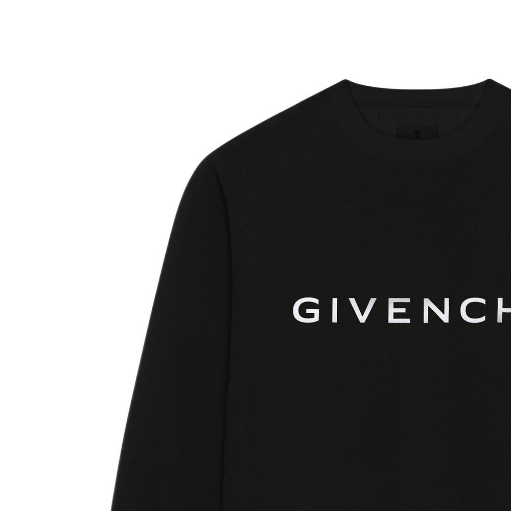 Details for 纪梵希FW22字母印花黑色圆领套头卫衣 BMJ0HA3YAC-001