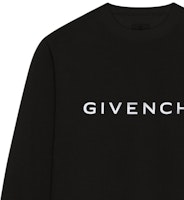 Sudadera Negra Givenchy FW22 con Estampado de Letras Crewneck Pullover. BMJ0HA3YAC-001 Details for Sudadera Negra Givenchy FW22 con Estampado de Letras Crewneck Pullover. BMJ0HA3YAC-001