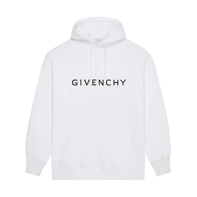 Givenchy FW22 Letter Print Pullover Hoodie White BMJ0HC3YAC-100