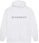 Order Givenchy FW22 Hoodie Putih dengan Cetakan Tulisan. BMJ0HC3YAC-100