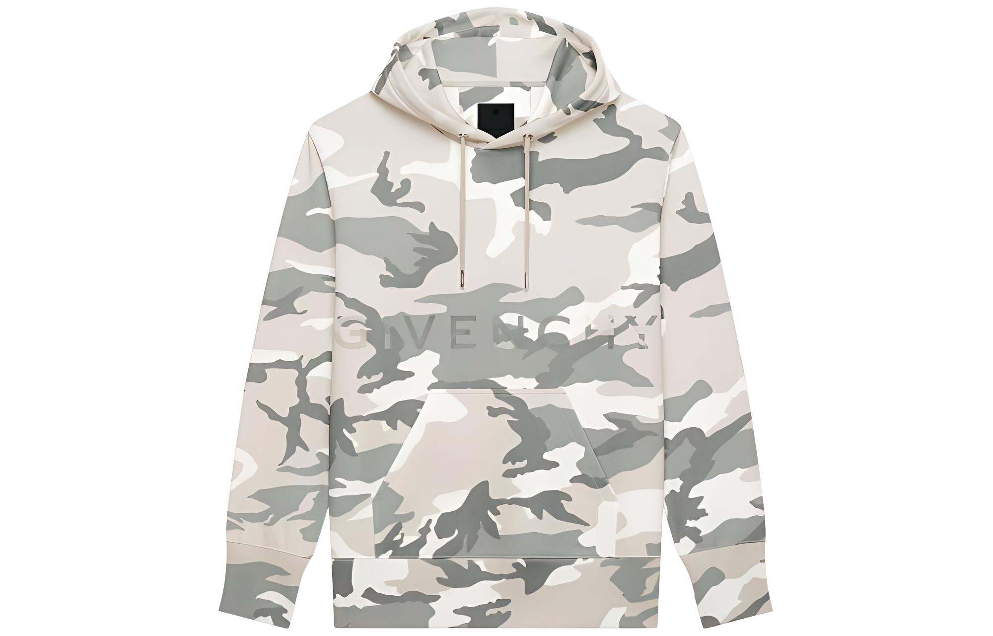 Buy Givenchy FW22 Logo Camo Print Hoodie Beige  Fashion Sweatshirt BMJ0GM30W2-274