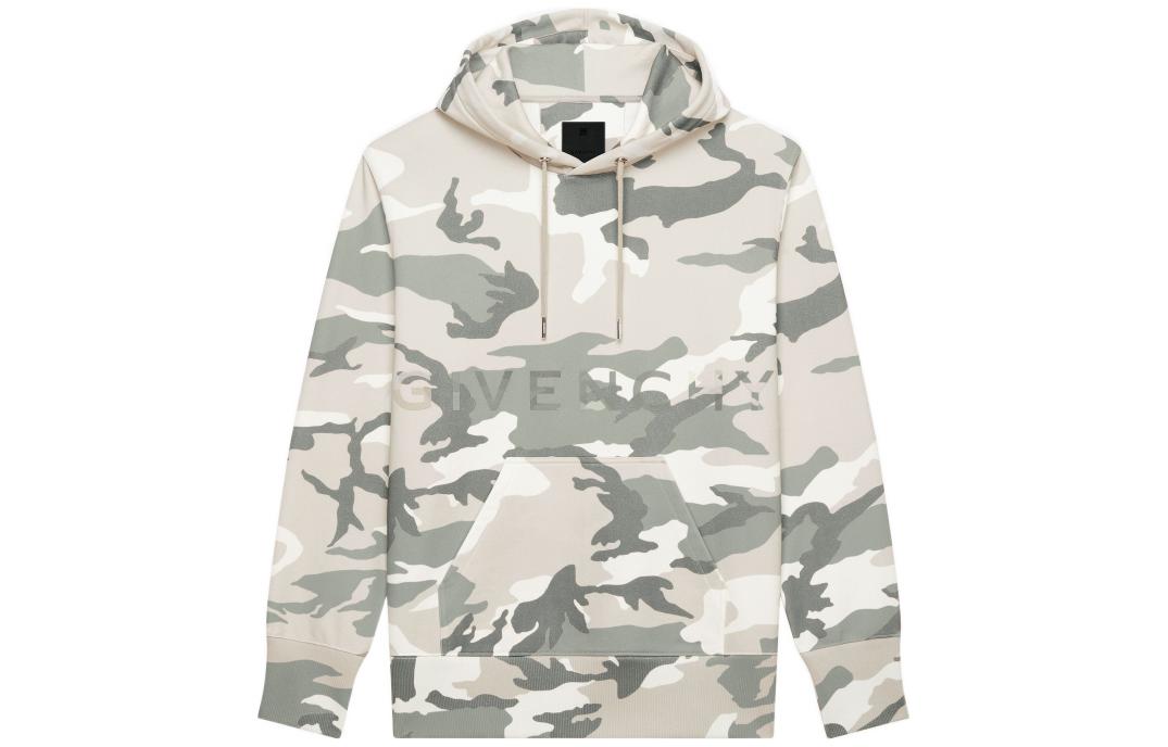 Order Givenchy FW22 Logo Camo Print Hoodie Beige  Fashion Sweatshirt BMJ0GM30W2-274