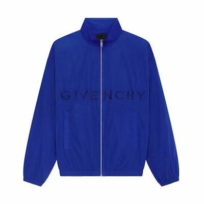 Givenchy FW22 Logo Embroidered Zip Jacket Blue () BM00RN140N-426