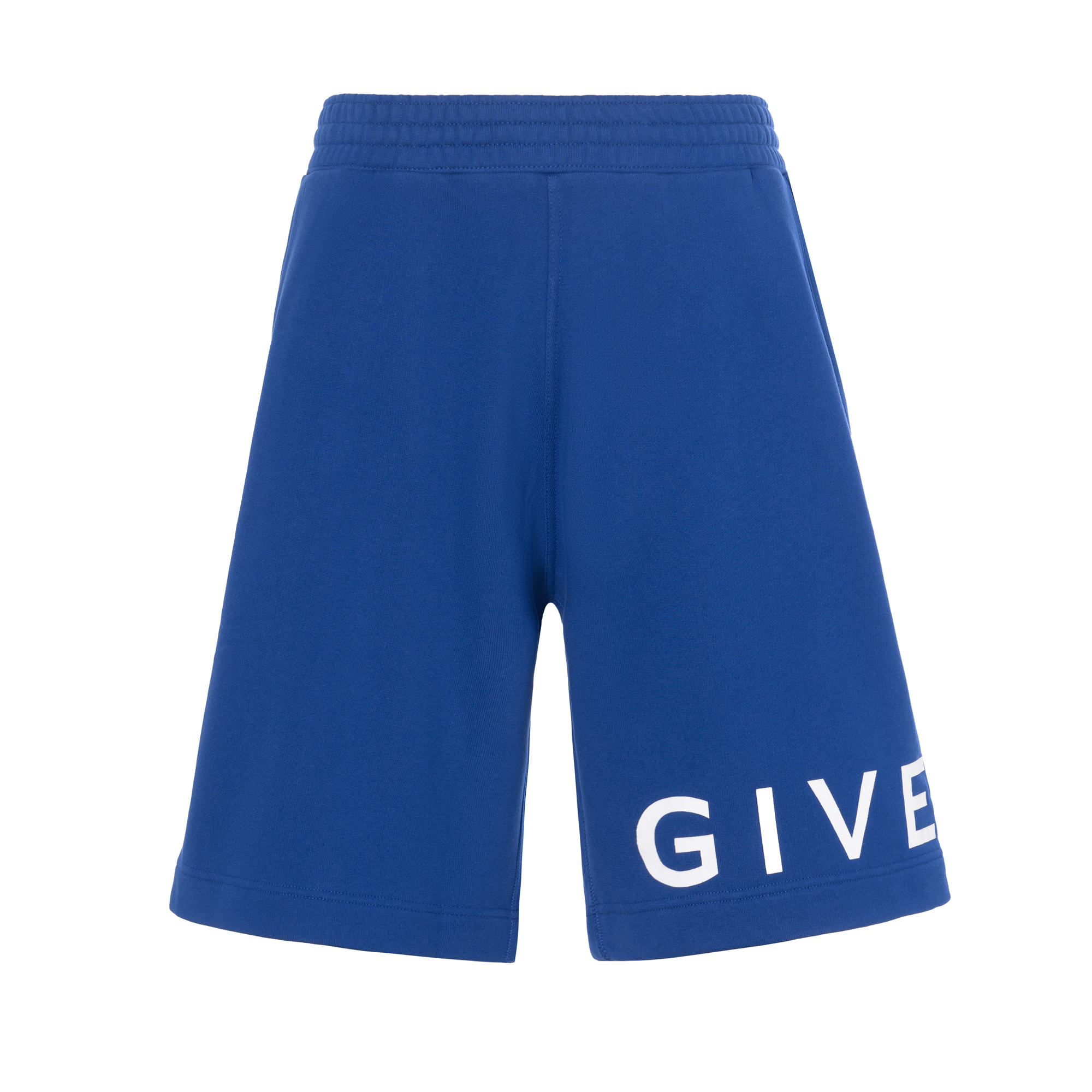 Givenchy FW22 Logo Print Bermuda Shorts Men’s Blue BM513A3Y78-426