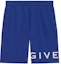 Order Givenchy FW22 Logo Print Bermuda Shorts Men’s Blue BM513A3Y78-426