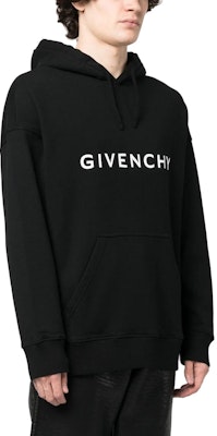 지방시 FW22 로고 프린트 블랙 후드 캐주얼 스웻셔츠. BMJ0HC3YAC-001 Details for 지방시 FW22 로고 프린트 블랙 후드 캐주얼 스웻셔츠. BMJ0HC3YAC-001