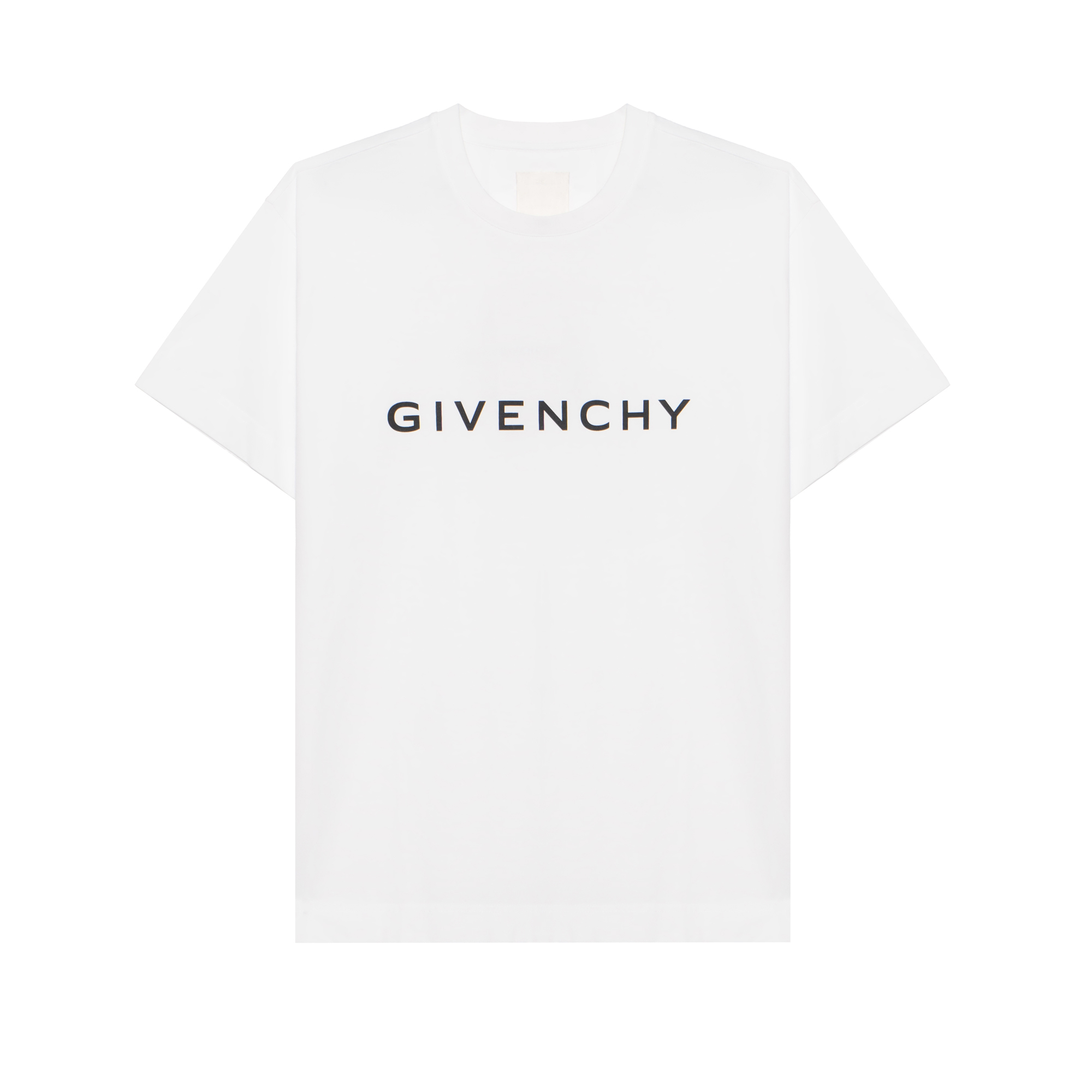 GIVENCHY FW22 Logo Print Crewneck Short Sleeve T-Shirt Men White BM716N3YAC-100