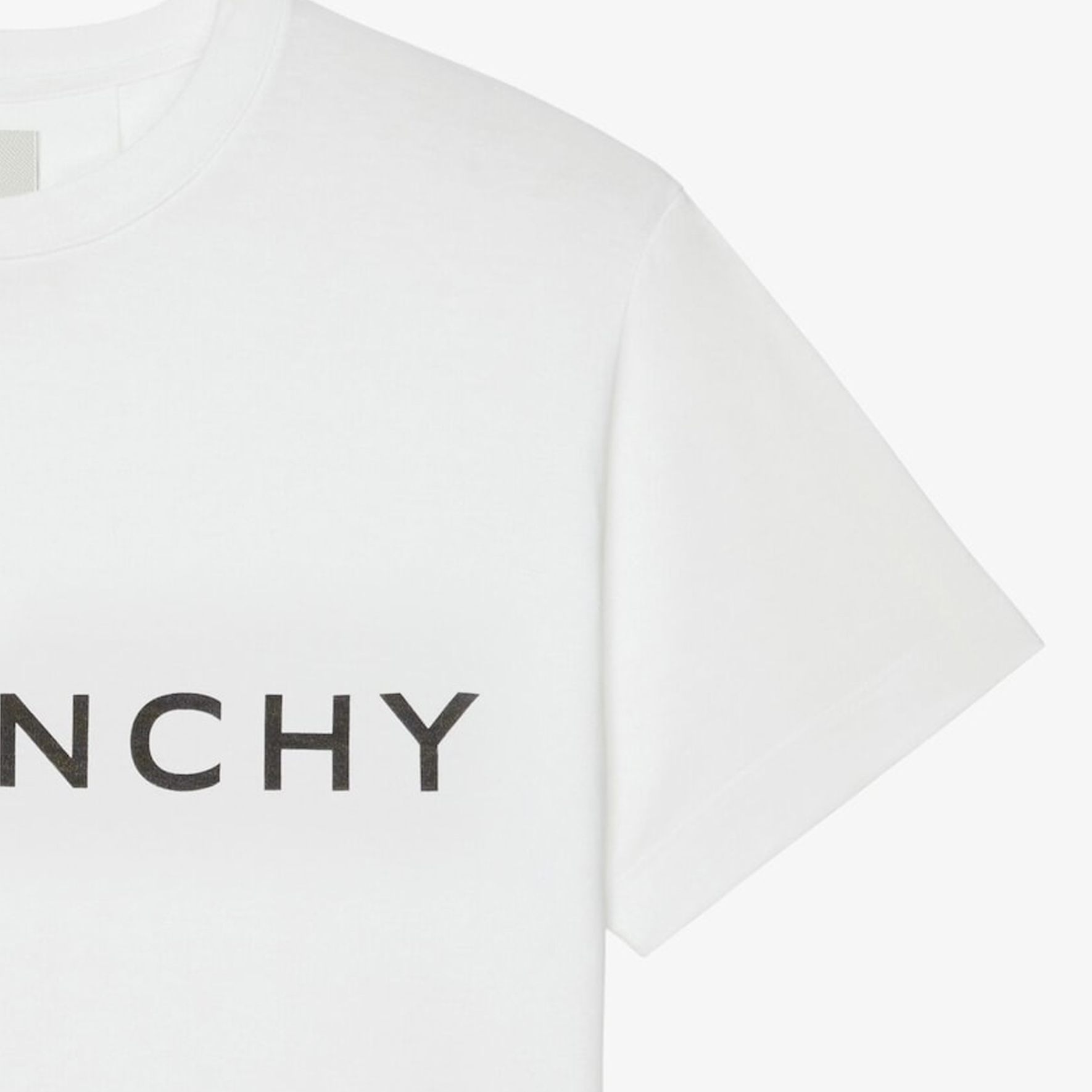 Details for GIVENCHY FW22 Kaos Pria Lengan Pendek Logo Print Crewneck Putih BM716N3YAC-100