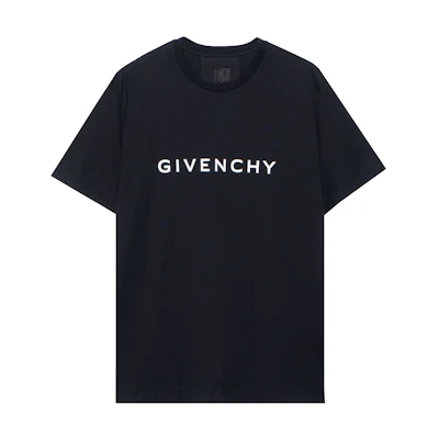 Givenchy FW22 Logo Print Crewneck T-Shirt Black BM716G3YAC-001