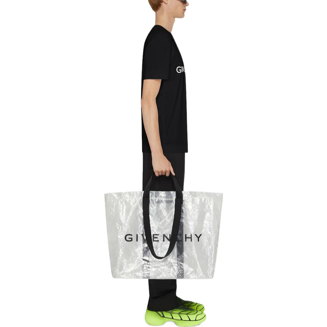 Details for 지방시 FW22 로고 프린트 크루넥 티셔츠 블랙 BM716G3YAC-001