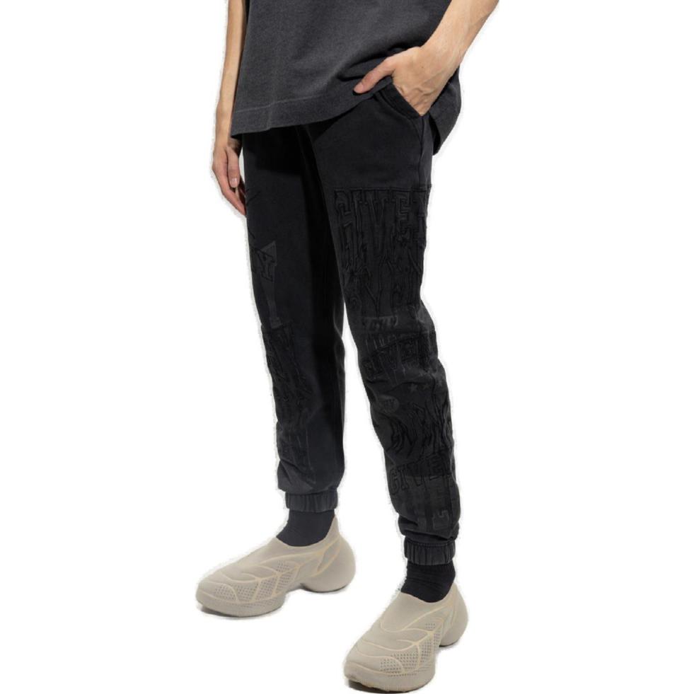 Lookbook GIVENCHY FW22 標誌印花中腰休閒褲 黑色 BM514M3Y7U-011