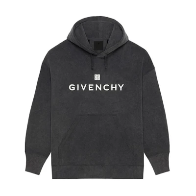 Givenchy FW22 Logo Print Pullover Hoodie Men’s Gray BMJ0HC3Y7N-020