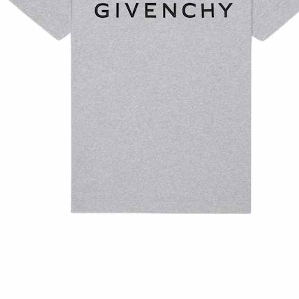 Sizing 纪梵希FW22男士浅灰色logo印花短袖T恤 BM716G3YAC-055