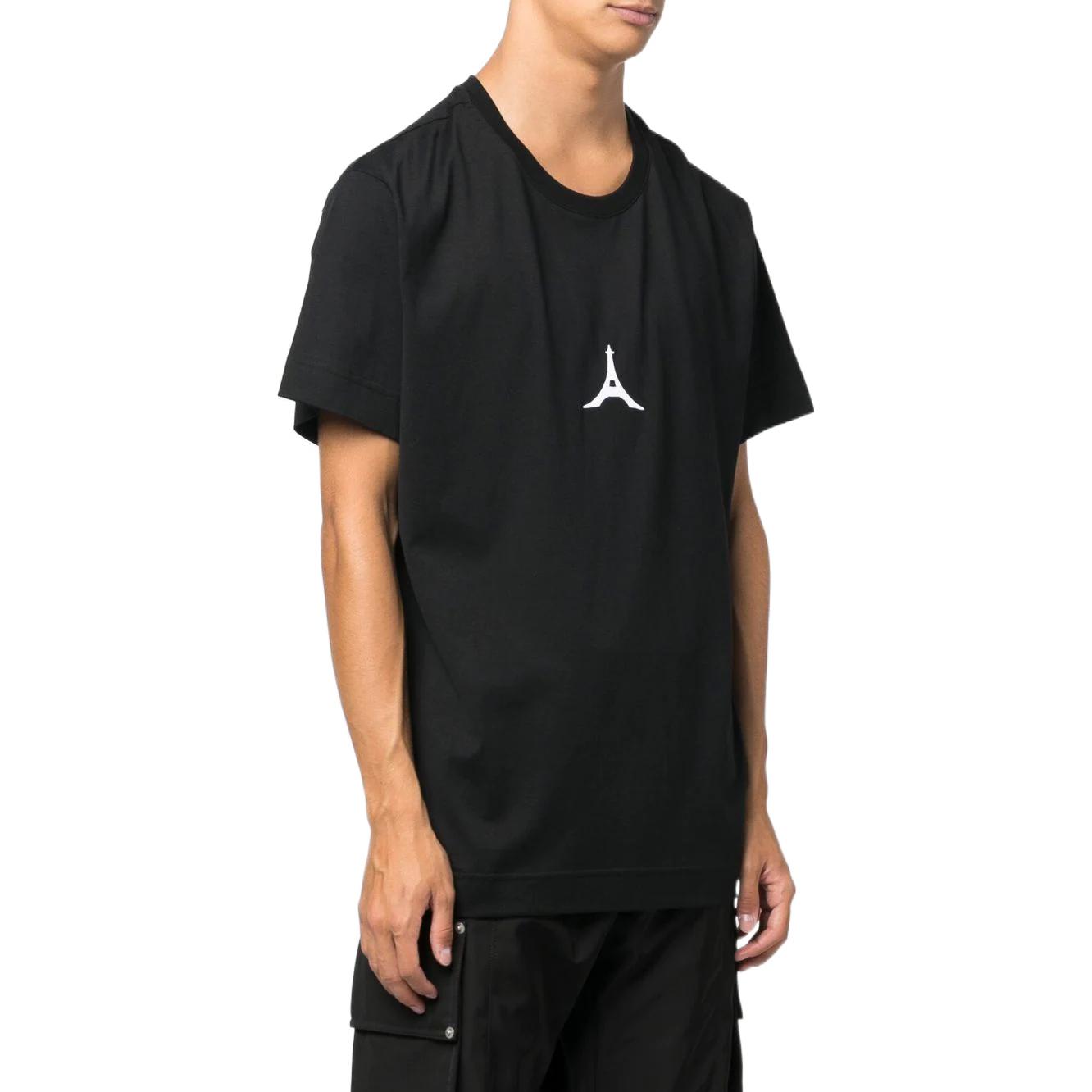 Details for GIVENCHY FW22 Logo Printed Black Short Sleeve Casual T-Shirt . BM716R3Y88-001