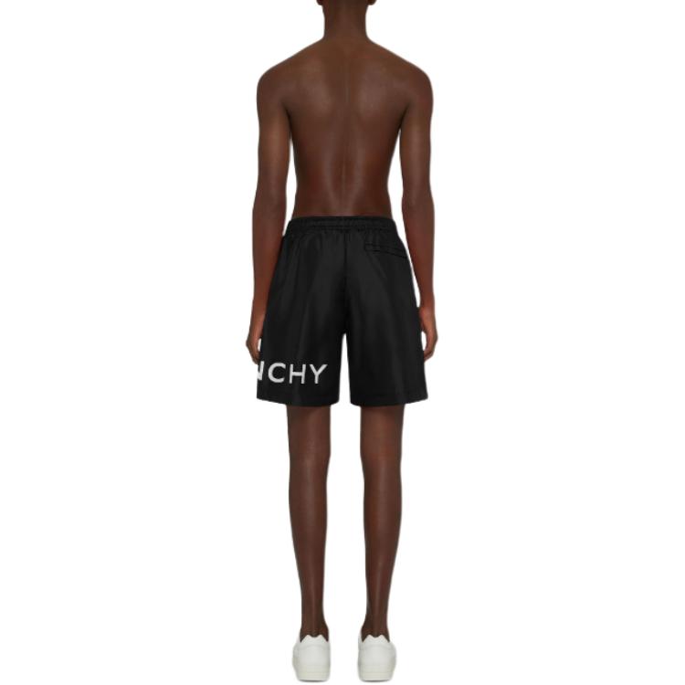 Givenchy FW22 Logo Printed Elastic Waist Relaxed Fit Shorts Men Black BMA00N1453-004 圖 4