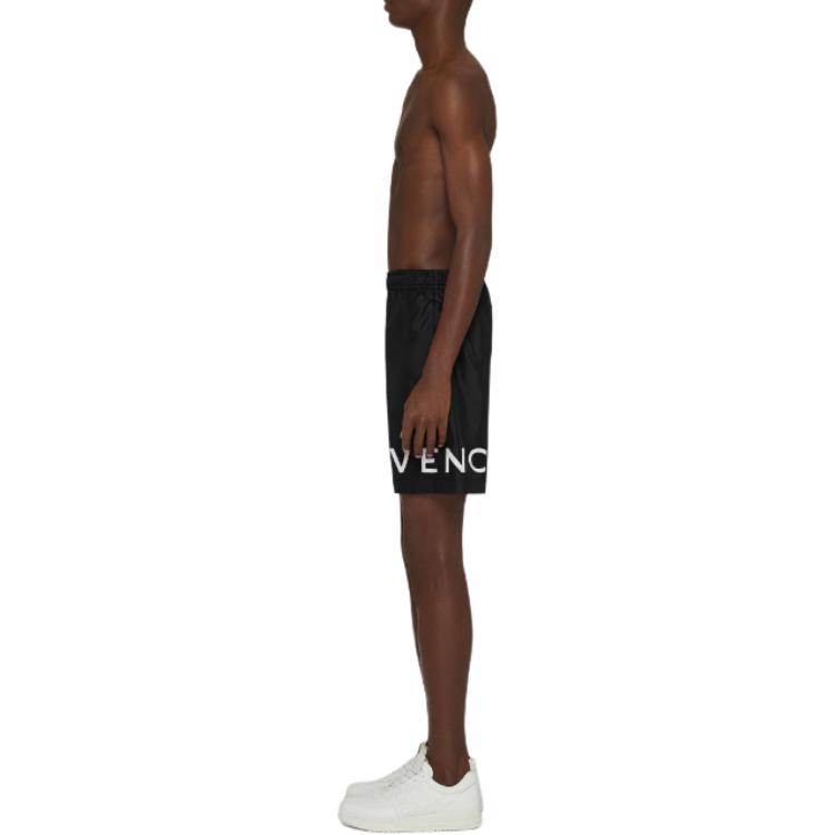 Givenchy FW22 Logo Printed Elastic Waist Relaxed Fit Shorts Men Black BMA00N1453-004 圖 5