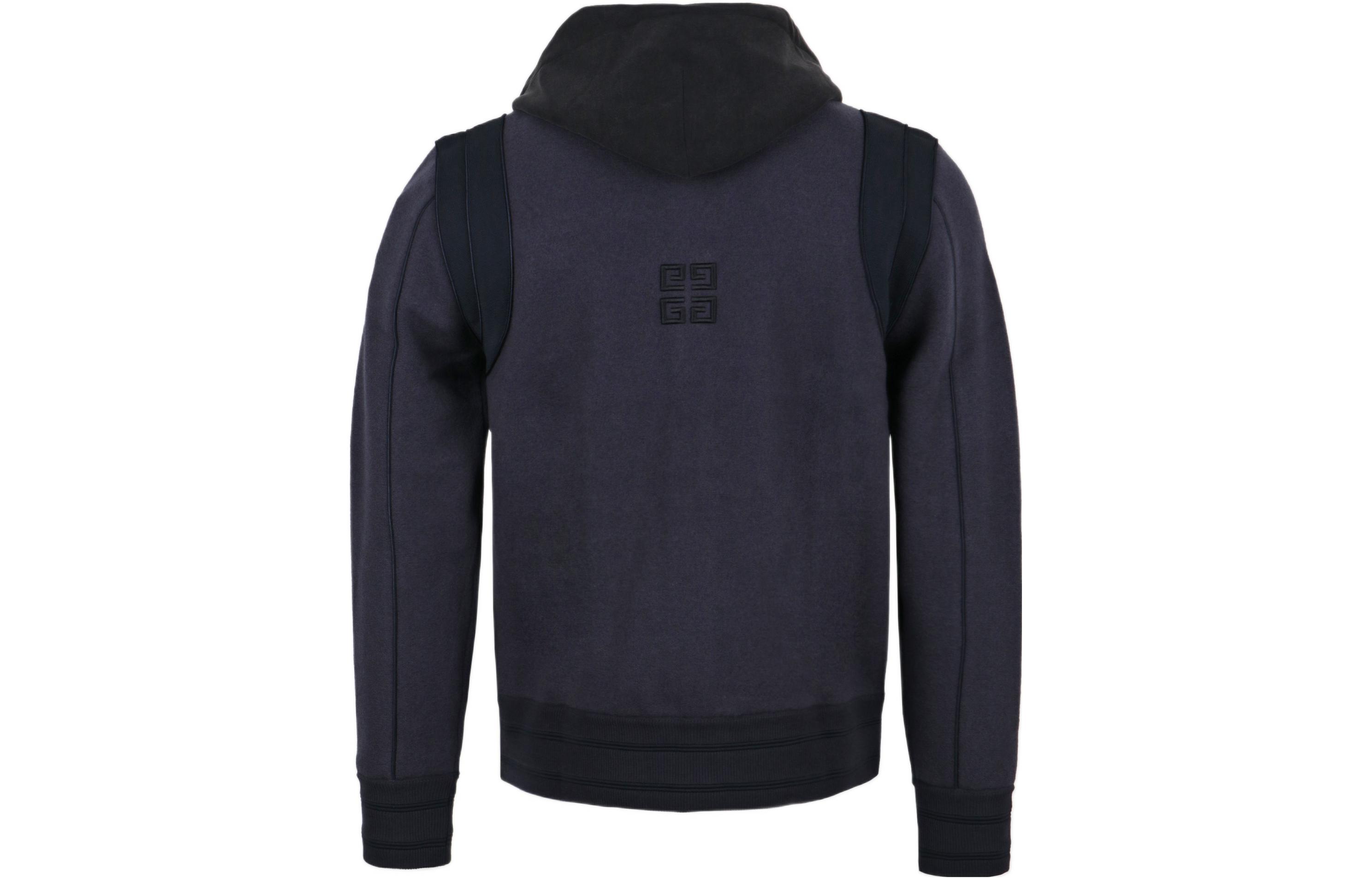 Lookbook Givenchy 2022秋冬海军蓝字母图案拉链夹克毛衣 BM00R64YAD-410