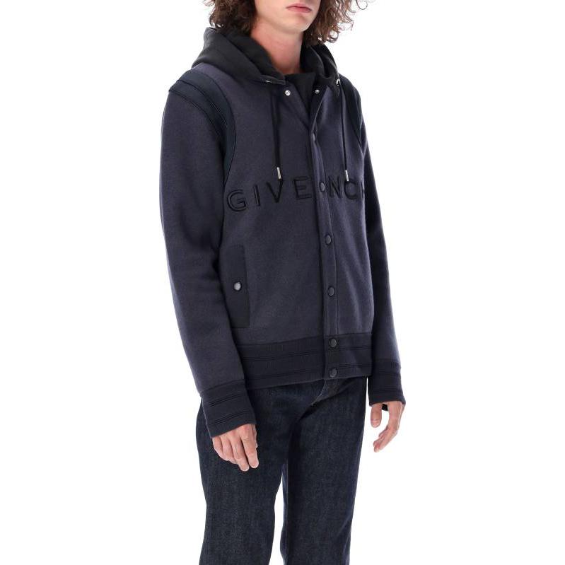 Purchase Givenchy 2022秋冬海军蓝字母图案拉链夹克毛衣 BM00R64YAD-410