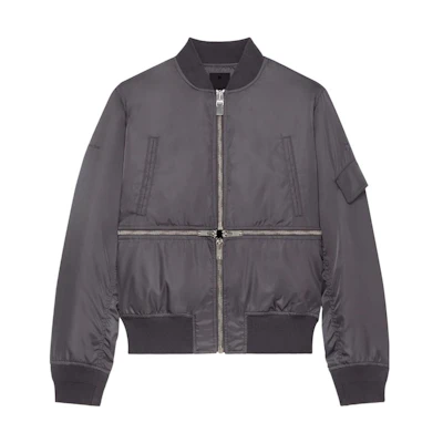 Givenchy FW22 Nylon Aviator Jacket Men’s Purple Gray BM00XB144C-026