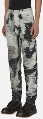 지방시 FW22 페인트 디스트레스드 슬림 핏 블랙 진 남성용 BM50ST5Y33-116 Details for 지방시 FW22 페인트 디스트레스드 슬림 핏 블랙 진 남성용 BM50ST5Y33-116