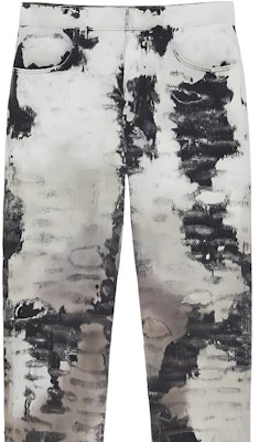 지방시 FW22 페인트 디스트레스드 슬림 핏 블랙 진 남성용 BM50ST5Y33-116 Sizing 지방시 FW22 페인트 디스트레스드 슬림 핏 블랙 진 남성용 BM50ST5Y33-116