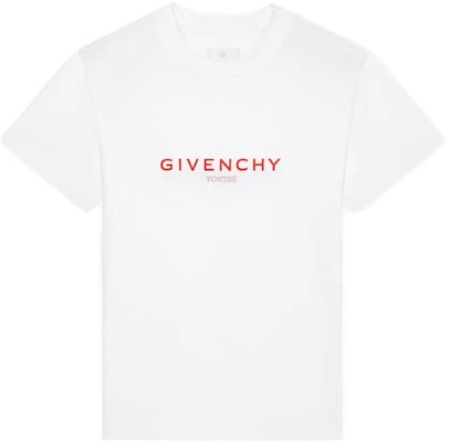 GIVENCHY FW22 Slim Fit White T-Shirt with Letter Print Design for Men. BM716G3Y99-100 Order GIVENCHY FW22 Slim Fit White T-Shirt with Letter Print Design for Men. BM716G3Y99-100