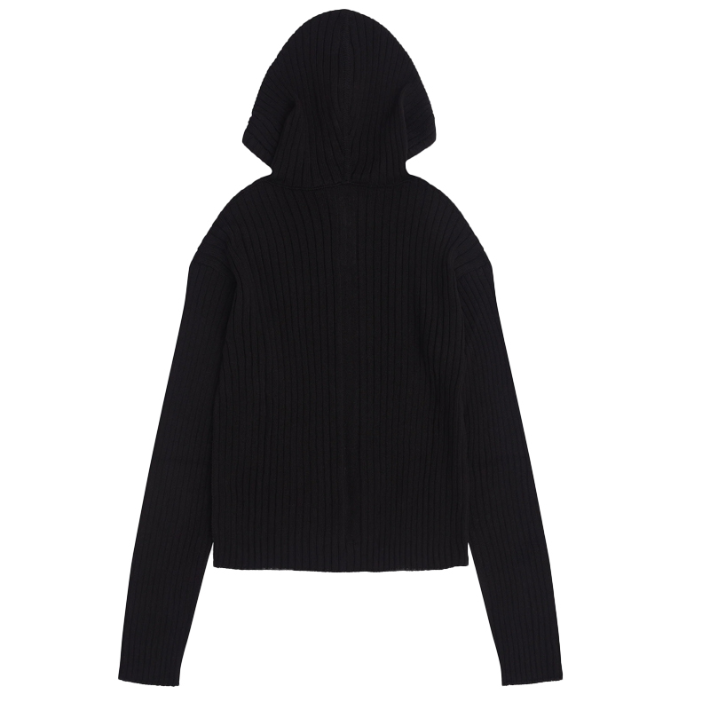Givenchy FW22 Solid Color Knit Pullover Hoodie Men’s Black. BM90JP4YB4-001