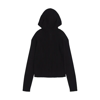 Givenchy FW22 Solid Color Knit Pullover Hoodie Men’s Black. BM90JP4YB4-001