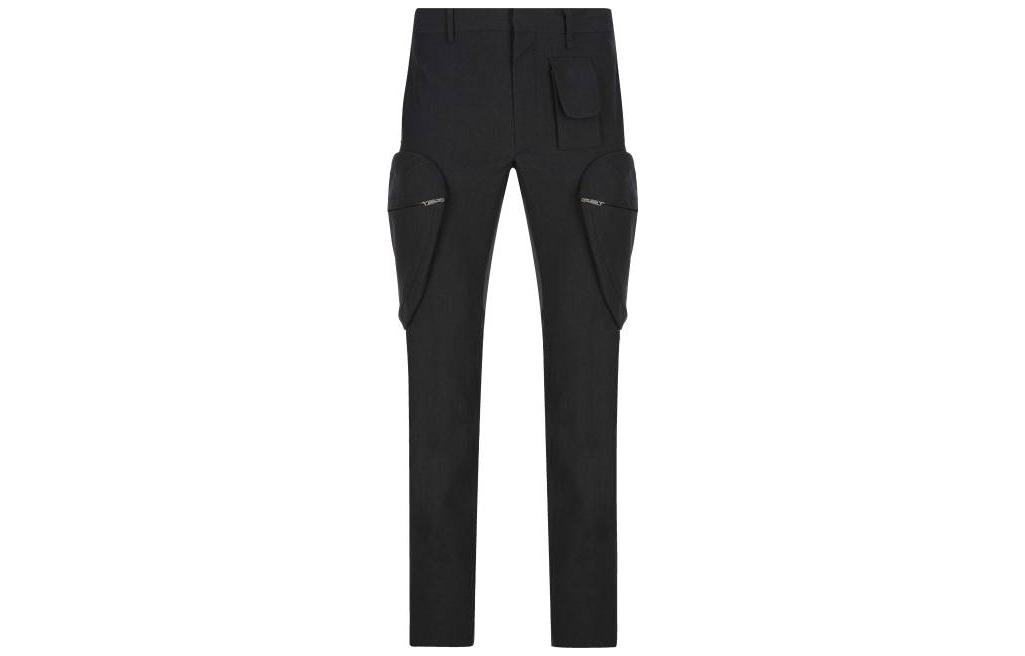 Givenchy FW22 Solid Color Large Pocket Tapered Cargo Pants Black Men’s BM514S13MP-025