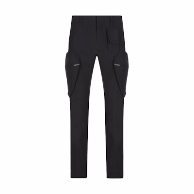 Givenchy FW22 Solid Color Large Pocket Tapered Cargo Pants Black Men’s BM514S13MP-025