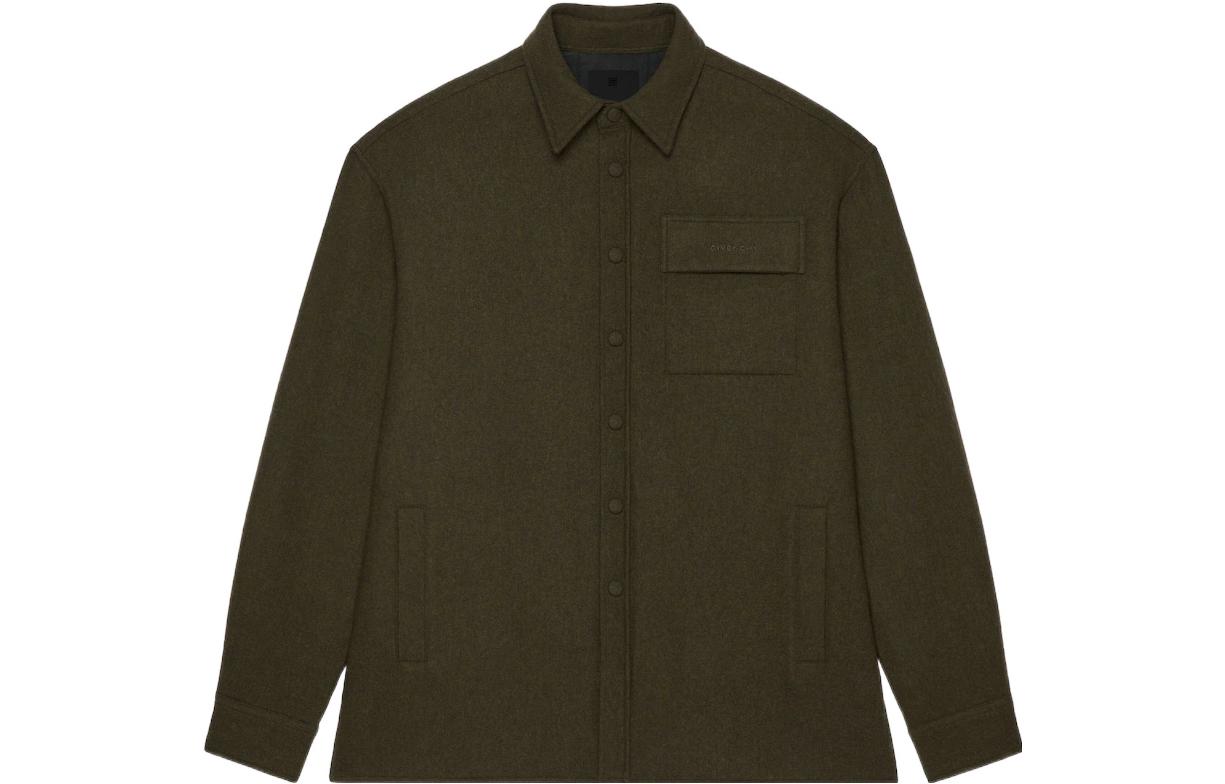 Givenchy FW22 Solid Color Single-Breasted Jacket Military Green () BM60V214L3-309