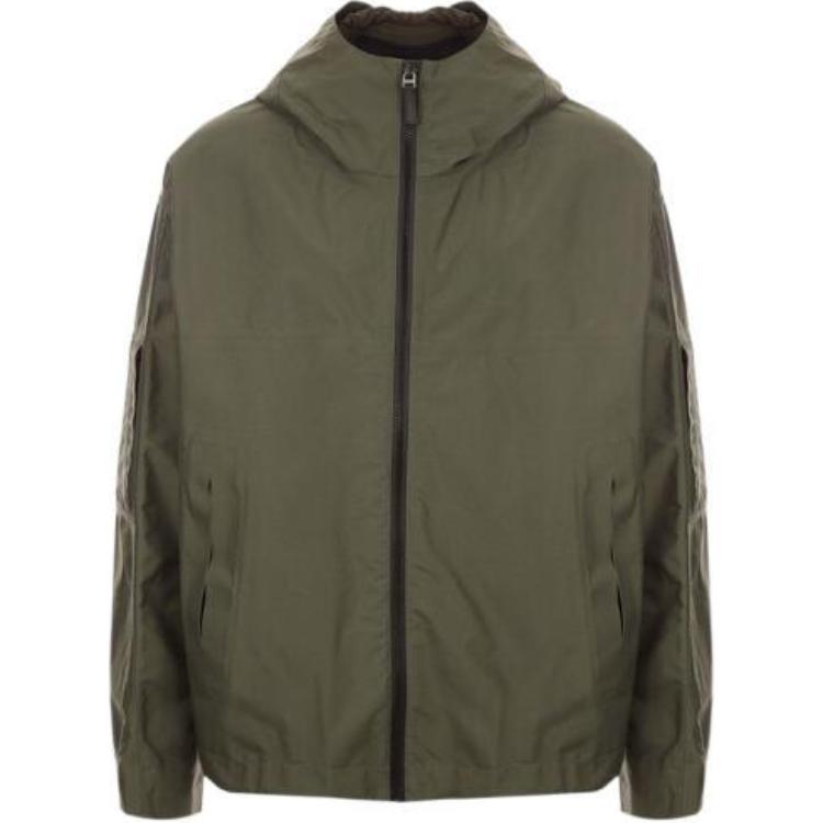 Givenchy FW22 Solid Color Zip-Up Hoodie Jacket Green BM00YY147N-305