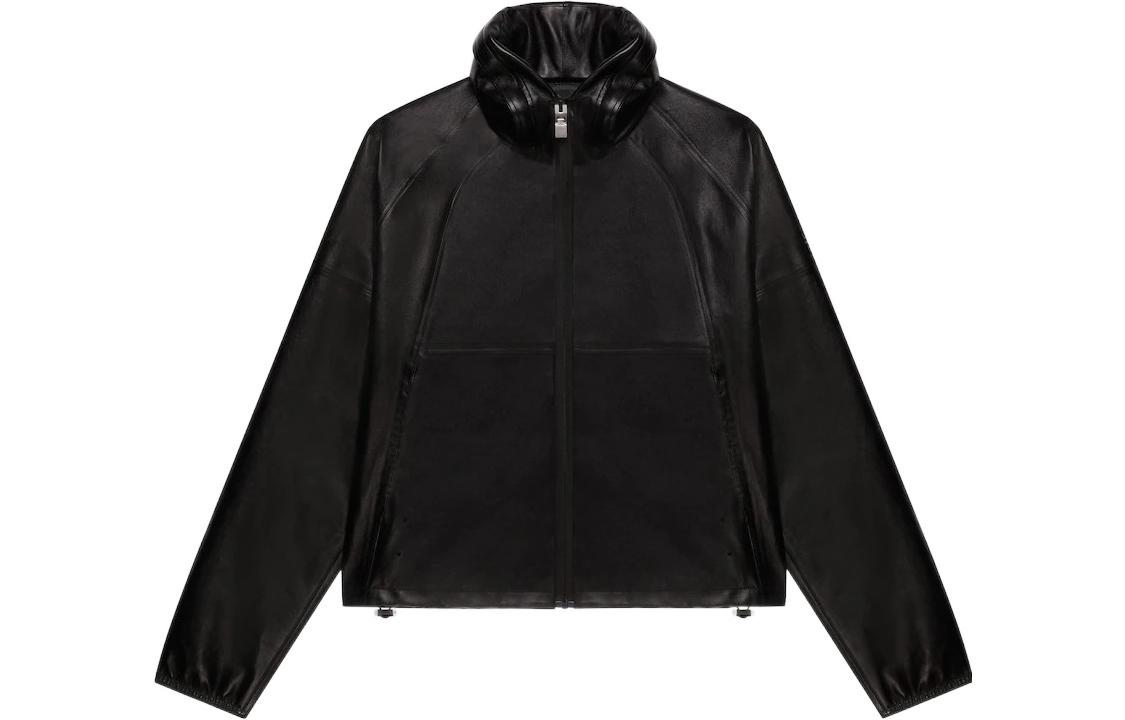 Givenchy FW22 Solid Foldable Hooded Windbreaker Black BM00XD6Y15-001