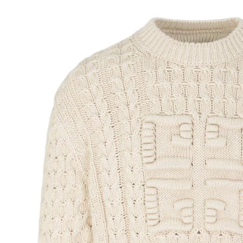 Purchase GIVENCHY FW23 Beige Crewneck Pullover Sweater Lengan Panjang. BM90Q24YGJ-156