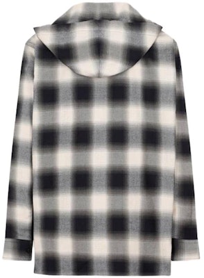 Givenchy FW23 Kemeja Hitam Kotak-Kotak Lengan Panjang dengan Hoodie dan Kancing BM60X-C14UT-156 Lookbook Givenchy FW23 Kemeja Hitam Kotak-Kotak Lengan Panjang dengan Hoodie dan Kancing BM60X-C14UT-156