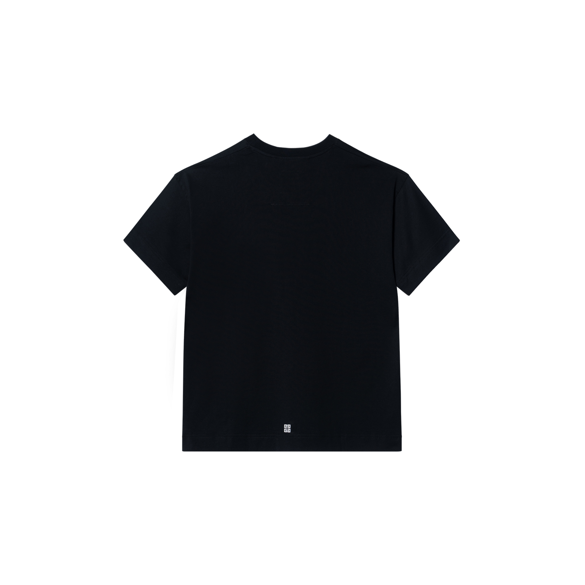 Lookbook 지방시 FW23 블랙 라이트닝 로고 프린트 크루넥 티셔츠. BM71JB3YJ9-001