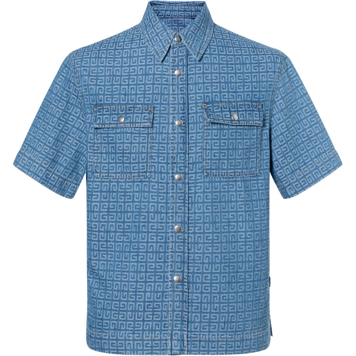 Givenchy FW23  Fitted Logo Polo Short-Sleeve Shirt Blue BM60WZ50P9-452