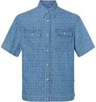 Givenchy FW23 Fitted Logo Polo Short-Sleeve Shirt Blue BM60WZ50P9-452 Givenchy FW23 Fitted Logo Polo Short-Sleeve Shirt Blue BM60WZ50P9-452