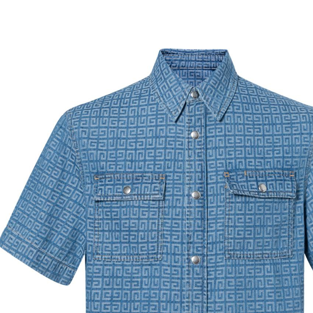 Purchase Givenchy FW23 Kaos Polo Lengan Pendek Logo Fitted Biru. BM60WZ50P9-452