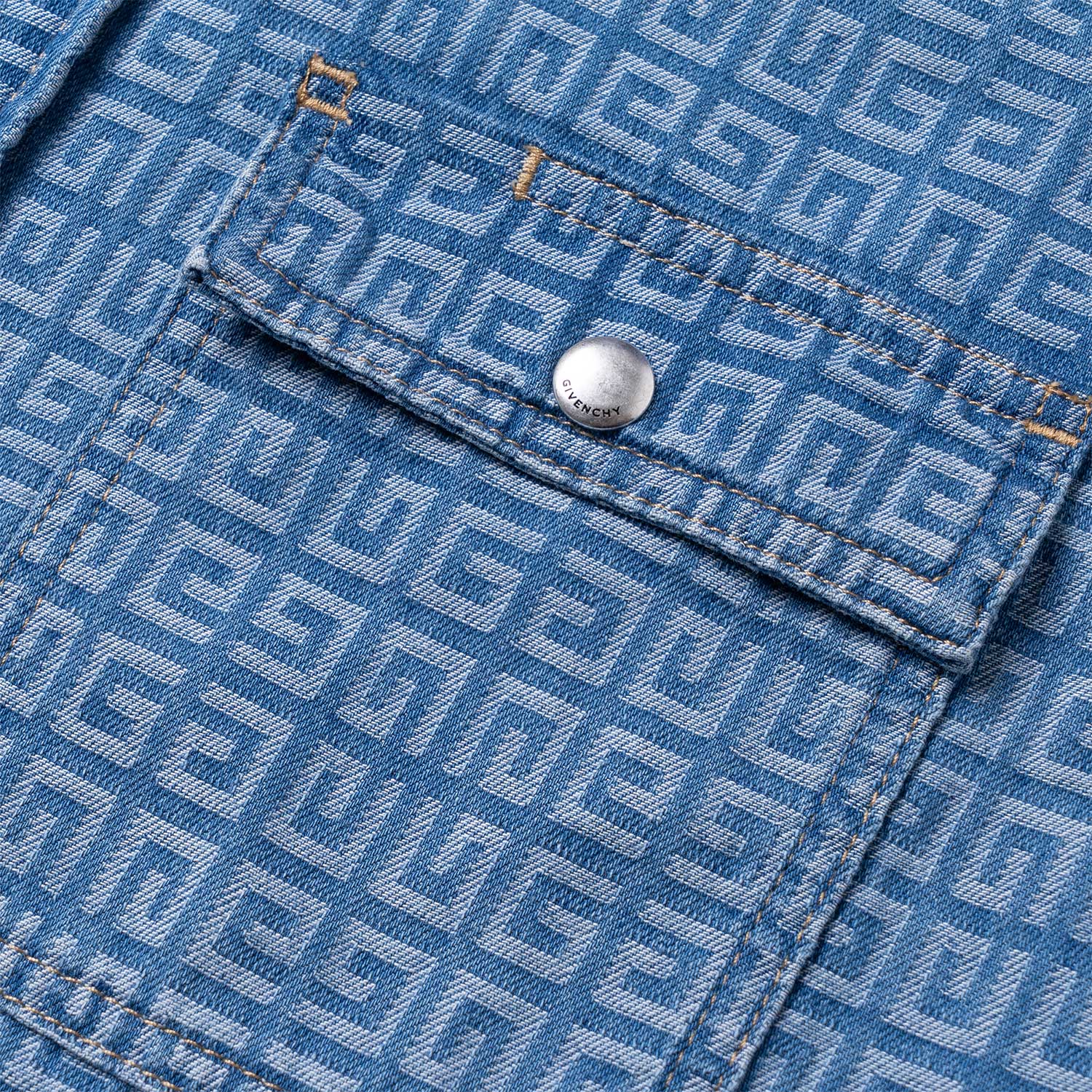 Details for Givenchy FW23 Kaos Polo Lengan Pendek Logo Fitted Biru. BM60WZ50P9-452